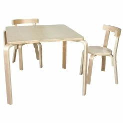 Jolly Kidz Scandi Table & Chairs 60cm Square Natural