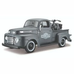 Maisto Diecast 1:24 Harley Davidson 1948 Ford F-1 Pickup & 1942 WLA Flathead