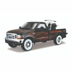 Maisto Diecast 1:24 Harley Davidson Ford 1999 F-350 Pick Up & 2002 FXSTB NightTrain