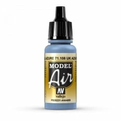 Vallejo Acrylic Paint Model Air UK Azure Blue 17ml