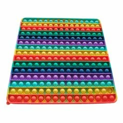 Other Pop It Fidget Toy Jumbo 30cm X 30cm Square Rainbow