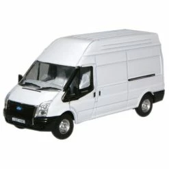 Oxford Diecast 1:76 White Transit LWB High